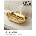 Golden Wash Basin Bathroom Vanity Sanitary Ware Color Basin